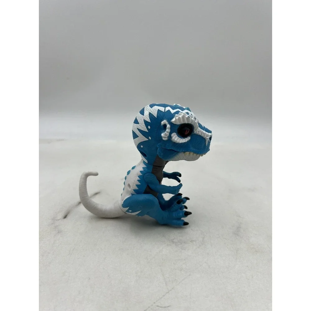 WowWee Fingerlings Untamed T-Rex Ironjaw Blue White Interactive Dinosaur Toy
